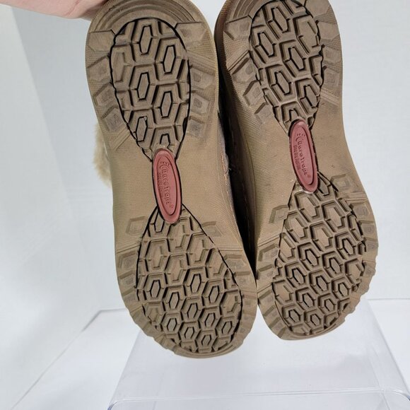 Bare Traps Womens 8.5 Tan‎ Leather Winter Snow Boots Stylish Classic Short - Picture 10 of 11
